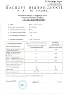 Сертифікат якості