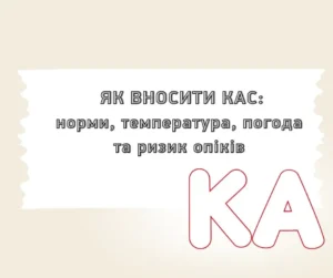Як правильно вносити КАС